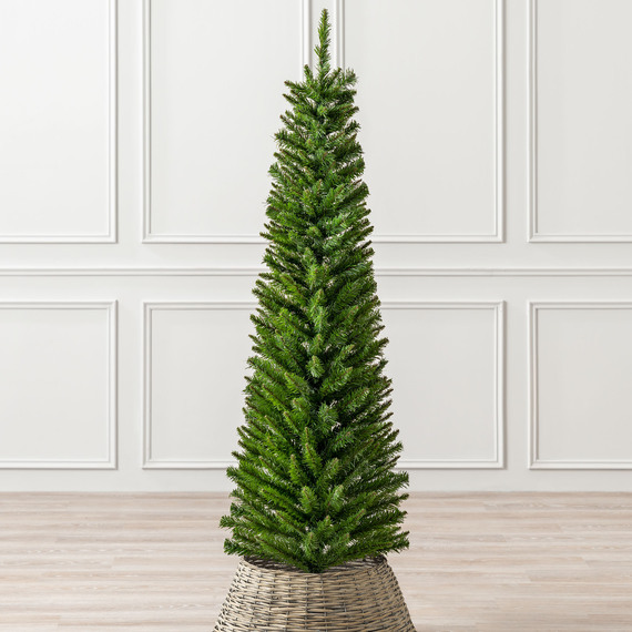 Pencil Christmas Tree with Green Spruce Pine