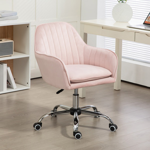 HOMCOM Swivel Desk Chair with Adjustable Height and Rolling Wheels