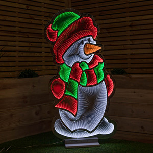Tall Standing Light up Snowman Infinity Christmas Decoration with LEDs