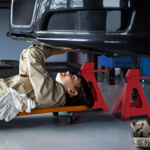 HOMCOM Axle Stands Set with Adjustable Height
