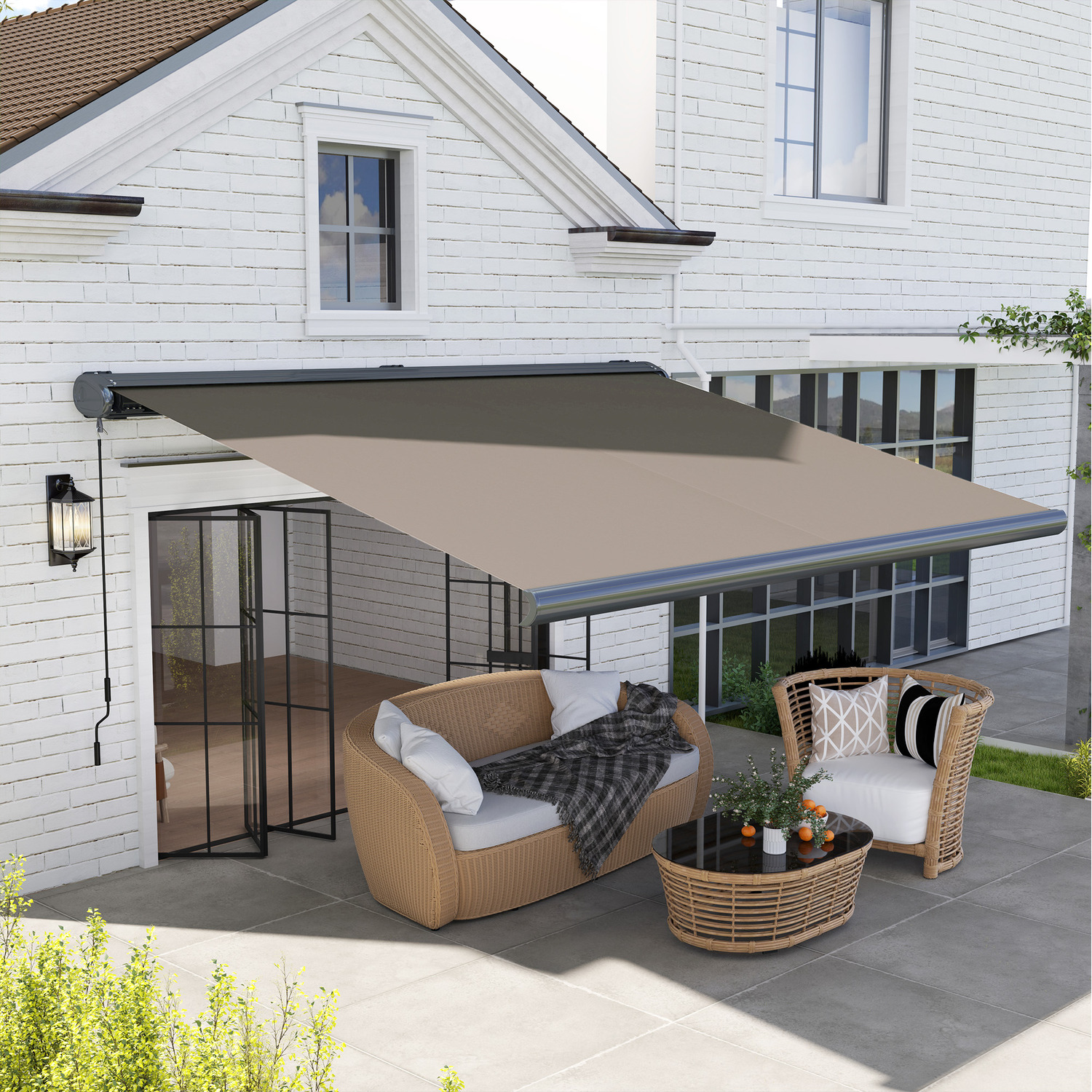 Image of Outsunny 4x3(m) Full Cassette Electric Awning&hellip;