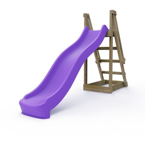 Purple Children's Wooden 8ft Freestanding Garden Slide shot 7778354