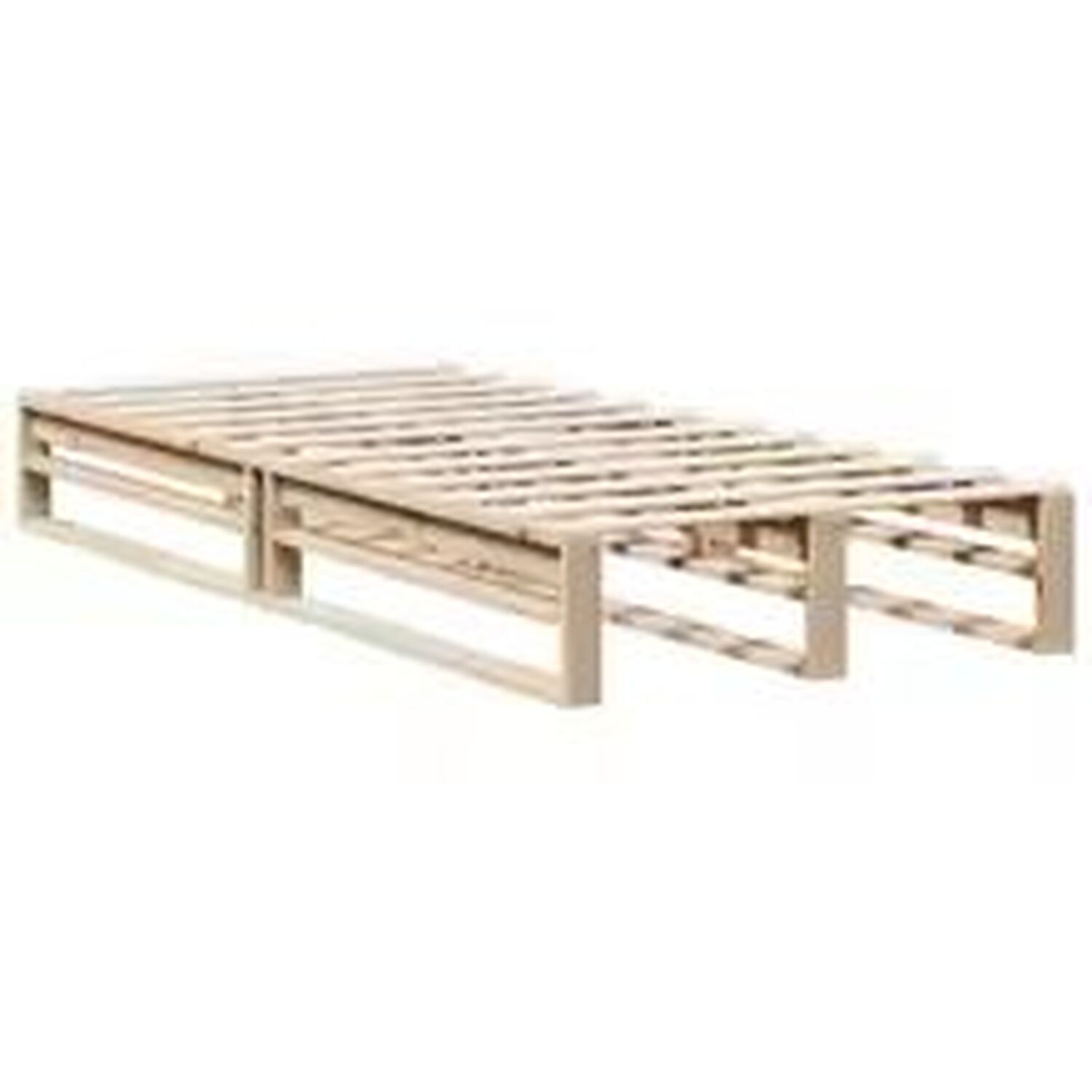 Single Solid Pine Bookcase Bed Frame Storage Solution - Brown