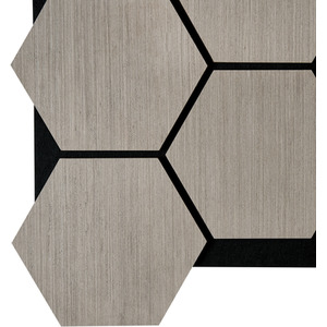 Fuse Acoustic Wooden Hexagon Wall Panel in Grey Oak