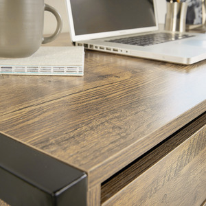 Oak Home Source Toronto 2 Drawer Industrial Computer Desk shot 8380990