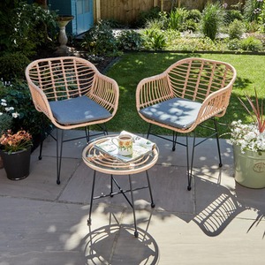 Flora Bistro Natural Wicker Set