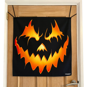 HANGUPZ Large Door-Hang Halloween Decoration Scary Jack 'O' Lantern Face