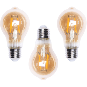 3 Pack of 4 Watt E27 LED Gold Tinted Filament Bulbs