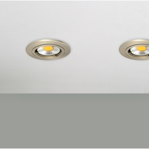 Satin Chrome / 13.5cm 2 Pack of Fixed Recessed Fire Rated IP20 Downlights shot 10029119