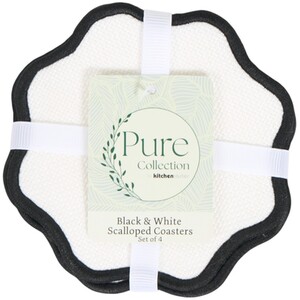 Set of 4 Scalloped Coasters