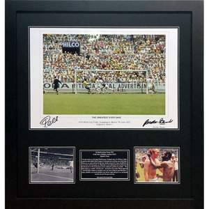 Pele and Banks dual Signed and Framed Photograph