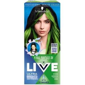 LIVE Ultra Brights 086 Vivid Green Semi Permanent Hair Dye Bold Colour UK
