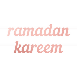 Ramadan Kareem Letter Banner  Rose Gold