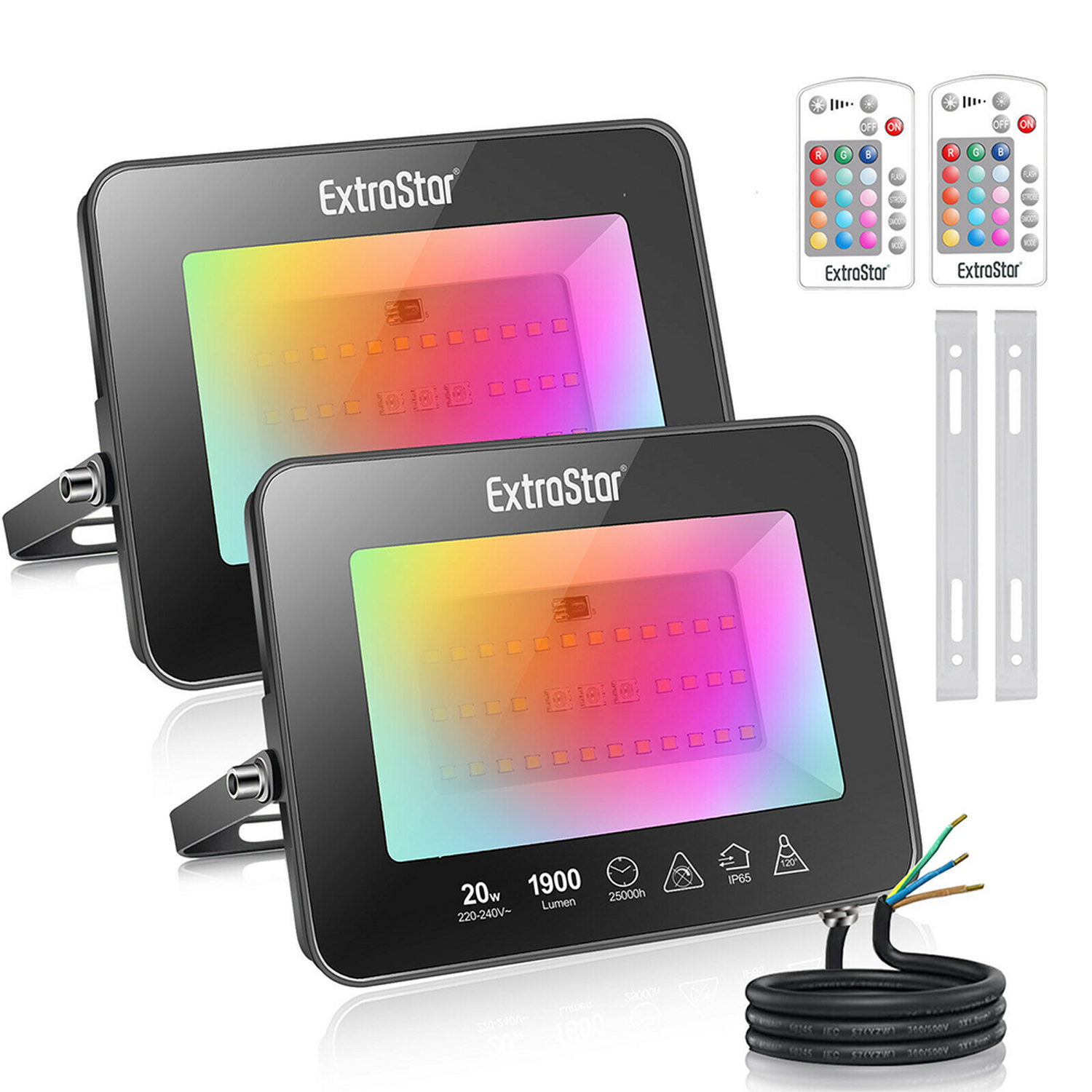 Image of 2Pcs 20W RGB LED Flood Light&hellip;