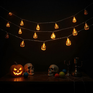 Battery Operated Halloween Decorative Pumpkin LED String Lights
