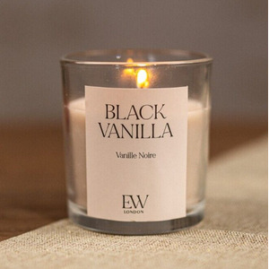 Black Vanilla Scented Candle Jar