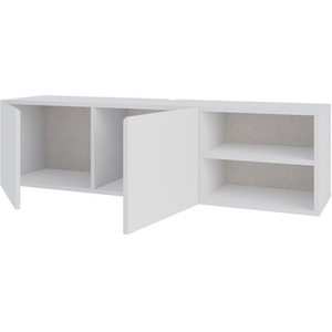 White Decortie Modern Floating TV Stand for 50 Inch TVs shot 11119640