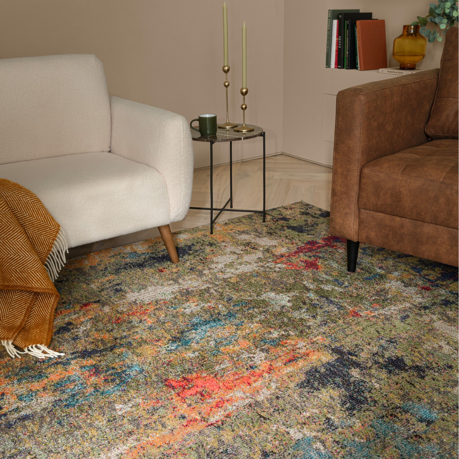 Prisma Abstract Multicolour Rug - Multicoloured / 170cm