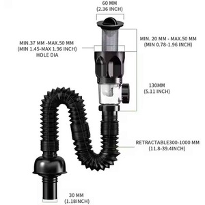 Universal Retractable Sink Drain Pipe Set Hose