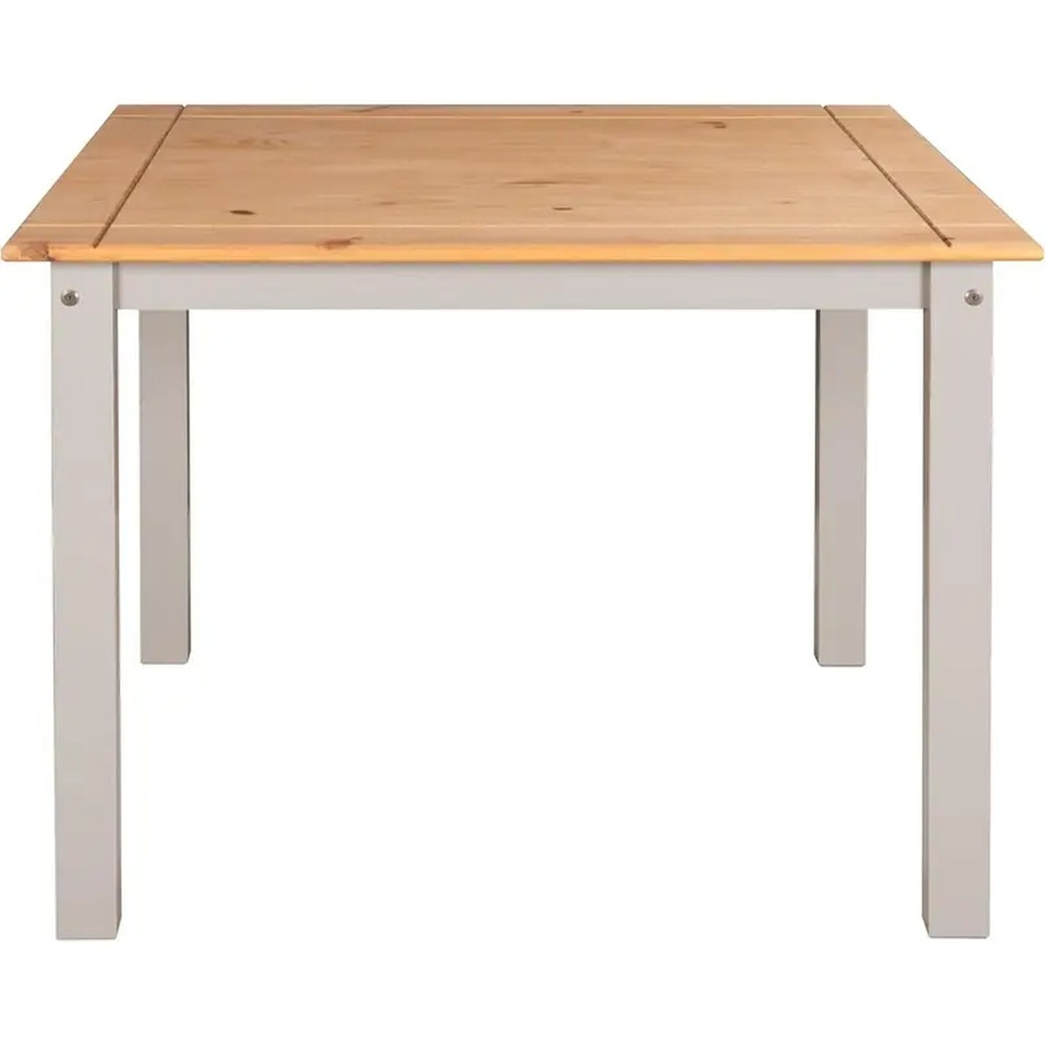 Corona Dining Table Set 4 Seater Solid Mexican Pine Wood - Grey