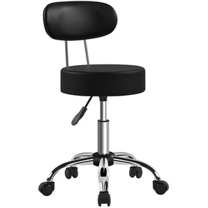 Yaheetech Rolling Salon Stool Desk Chair with Backrest