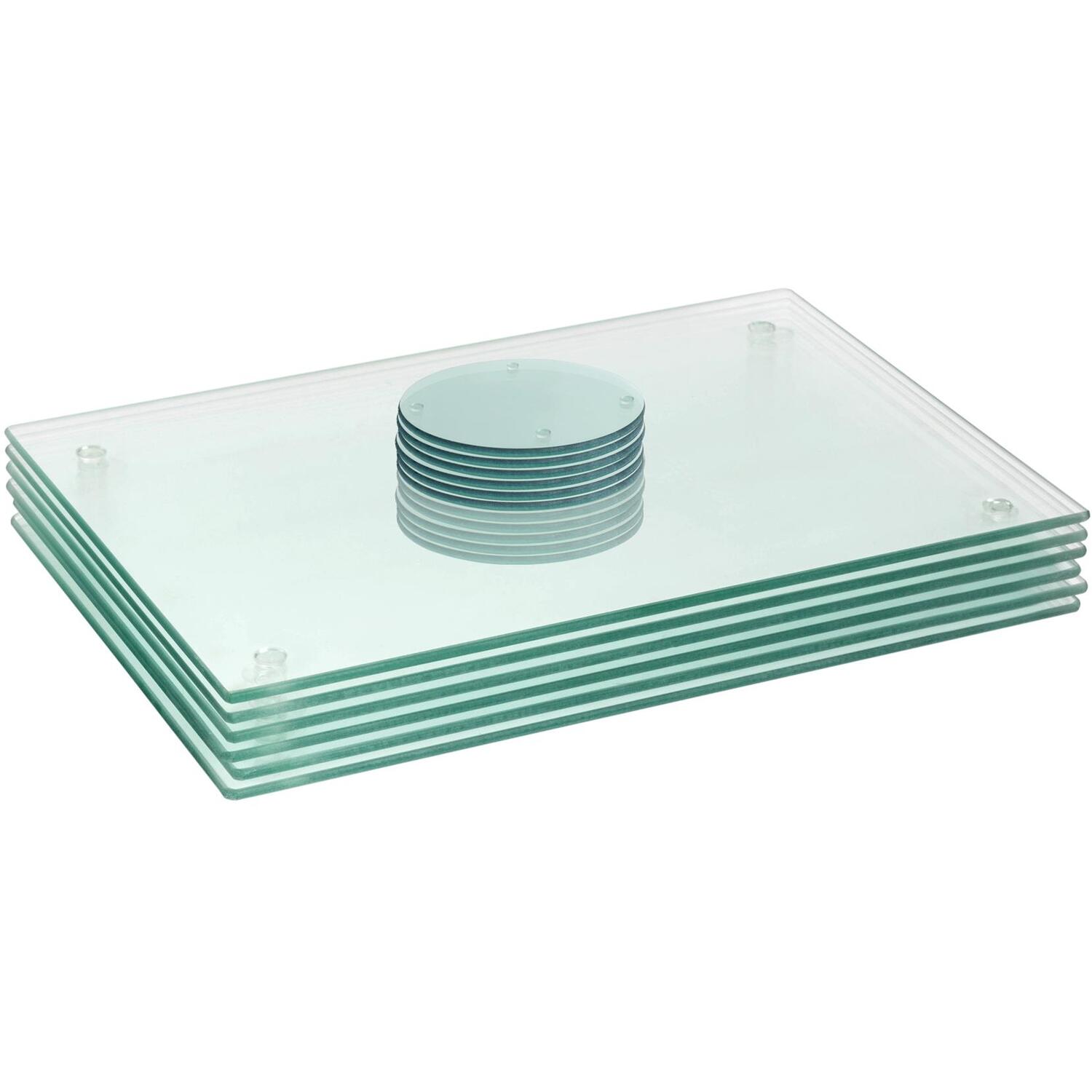 Image of 12pc Glass Placemats with Round Coasters&hellip;