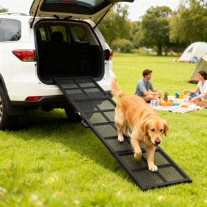 PawHut Folding Dog Ramp Portable Pet Ramp for Large Dogs