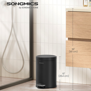 Bathroom Pedal Bin,0.8 Gallon Steel Toilet Bin with Soft-Close Lid