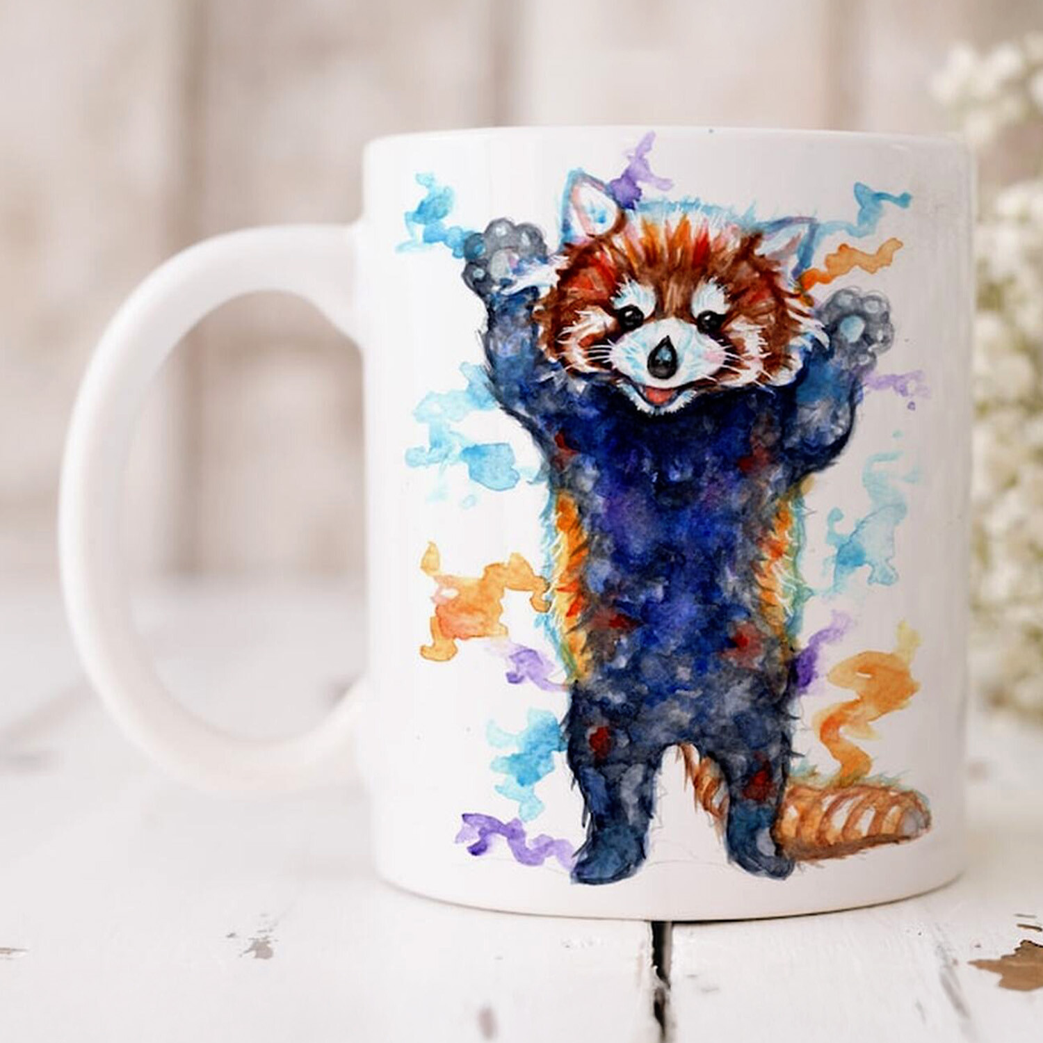 Image of Red Panda Watercolour Art Mug -&hellip;