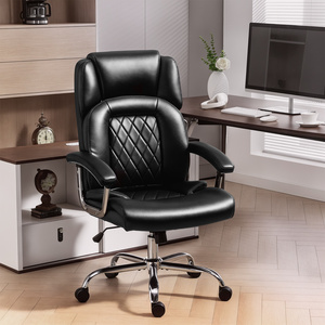HOMCOM Big and Tall Office Chair with Spring Cushion