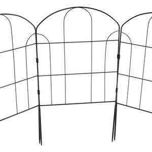 10 Piece Arched Top Iron Garden Fence