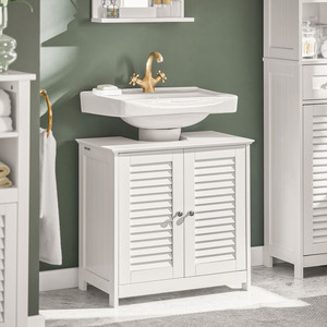 Ventilated Practical Under Sink Cabinet with Louvered Door