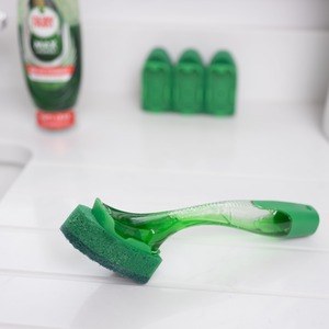 Fairy Soap Dispensing Dish Brush Fillable Handle Washing Up Sponge