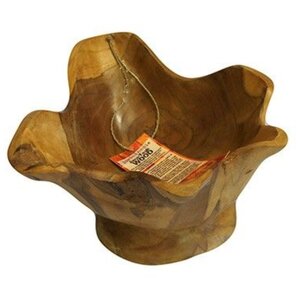 Handcrafted Teak Root Spiky Finger Bowl Unique Natural Art