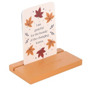 Autumn Magic Affirmation Cards with Wooden Stand Daily Inspiration