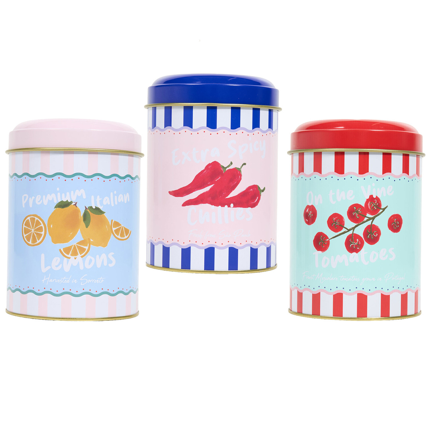 Image of Set of 3 Alfresco Storage Canisters