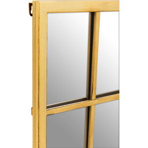 Hawthorne Antique Grey Finish Wooden Grid Wall Mirror