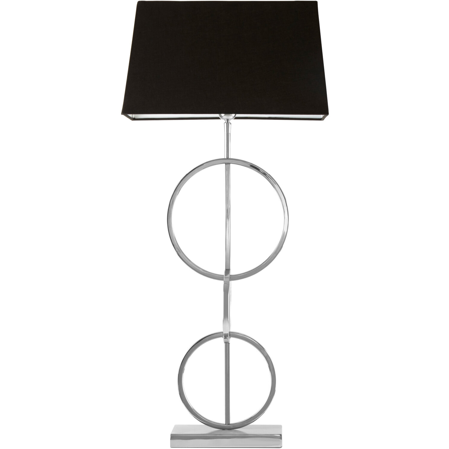 Skye Table Lamp with Dual Ring Base - Black