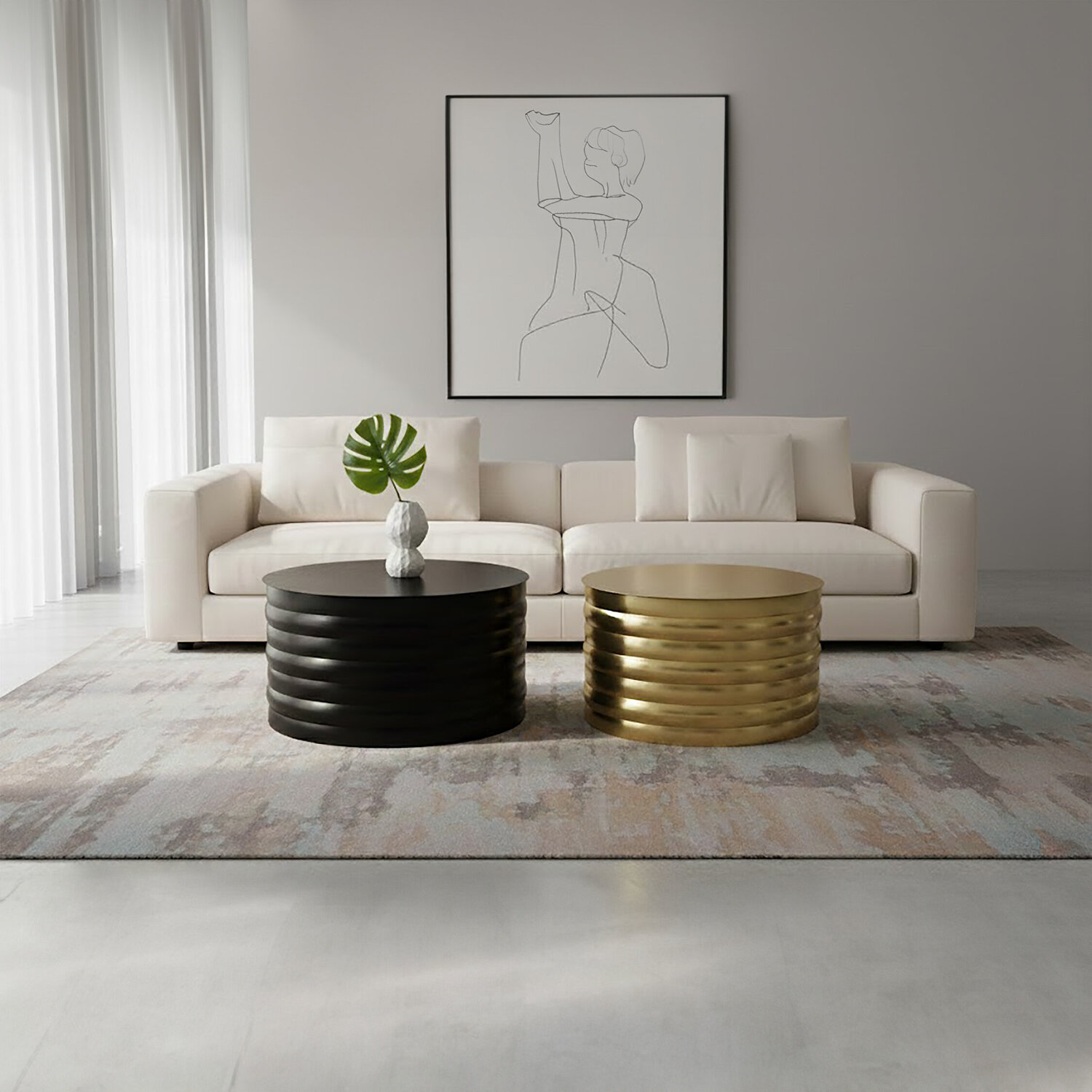 Arti Set Of Two Coffee Tables - Black
