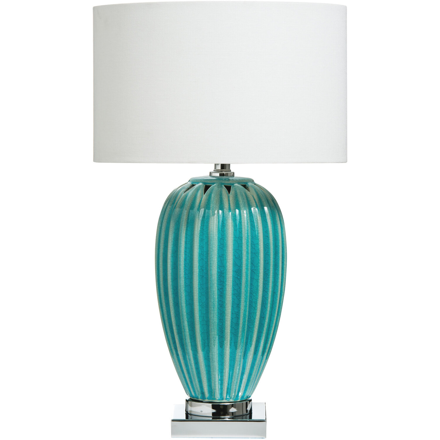 Apus Ceramic Table Lamp in Turquoise - Blue