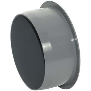 FloPlast 110mm Soil Socket Plug Grey - PVC-U - SP296 - Ideal for Wastewater Drainage