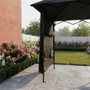 Black / Metal
Polyester
Polypropylene
Steel Verano Black Steel Folding Gazebo Water Resistant Canopy shot 13386394
