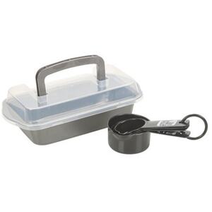 Home Baking Oven Kit with Lid and Measuring Spoons - Grey - Set of 2