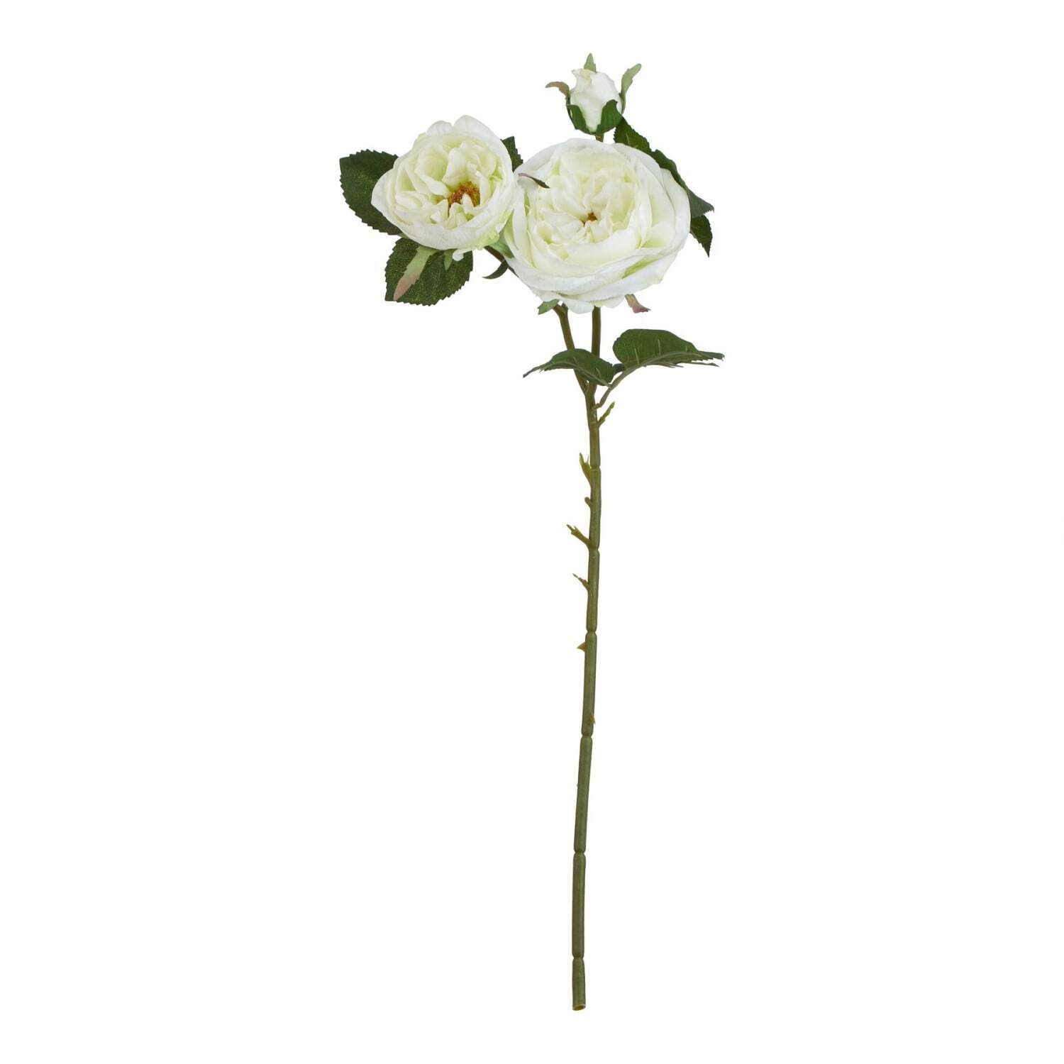 Set of 3 Charity Rose Artificial Stems - White