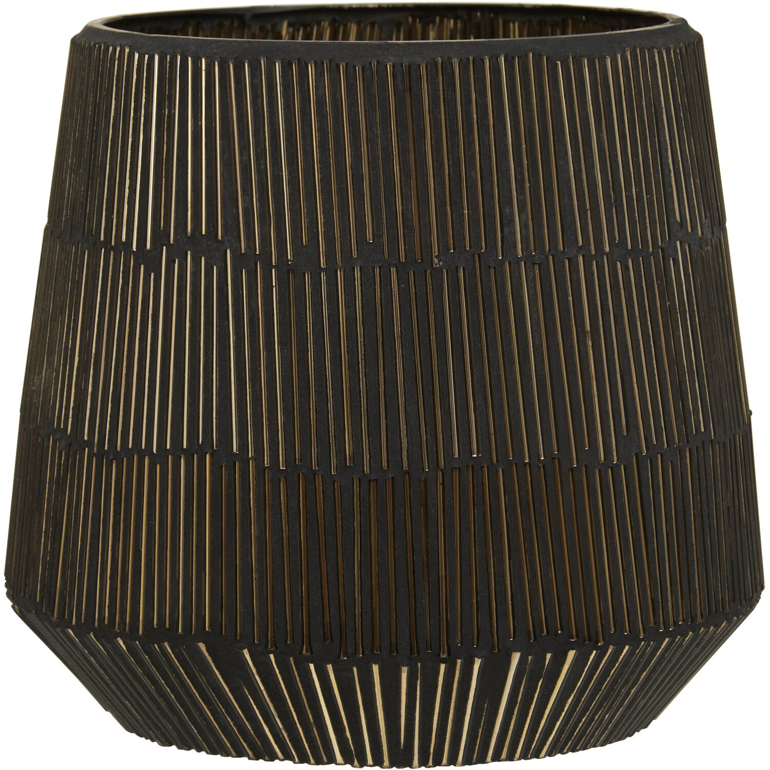 Gaia Small Mosaic Glass Candle Holder - Gold