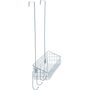 Over The Door Grey Finish Hanger Shelf