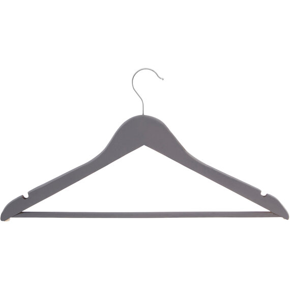 Set Of Twenty Matte Grey Clothes Hangers