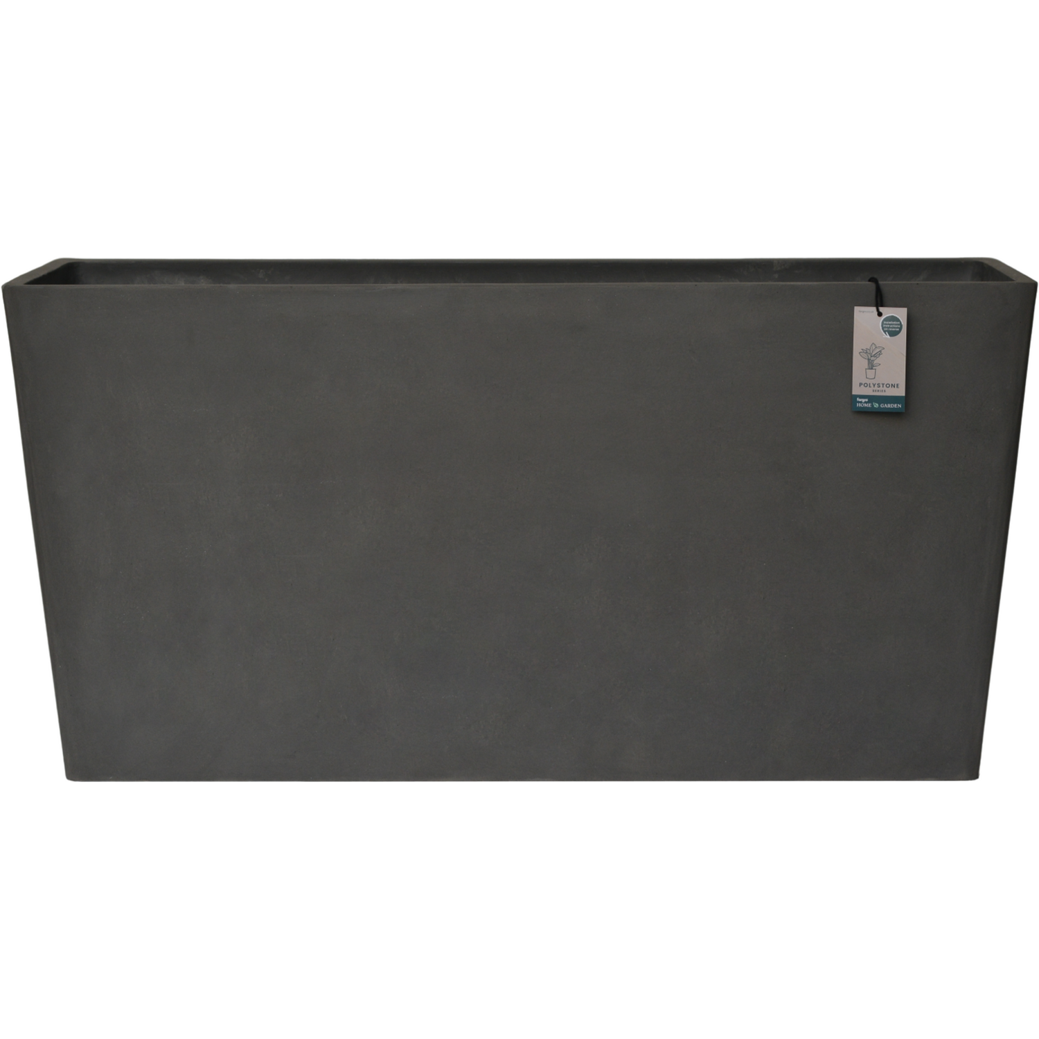 Fargro Home And Garden Fargro Home & Garden Wide Trough Planter | Light Grey Polystone | L80×W38×H40cm | 89L - Charcoal Black / 800Mm
