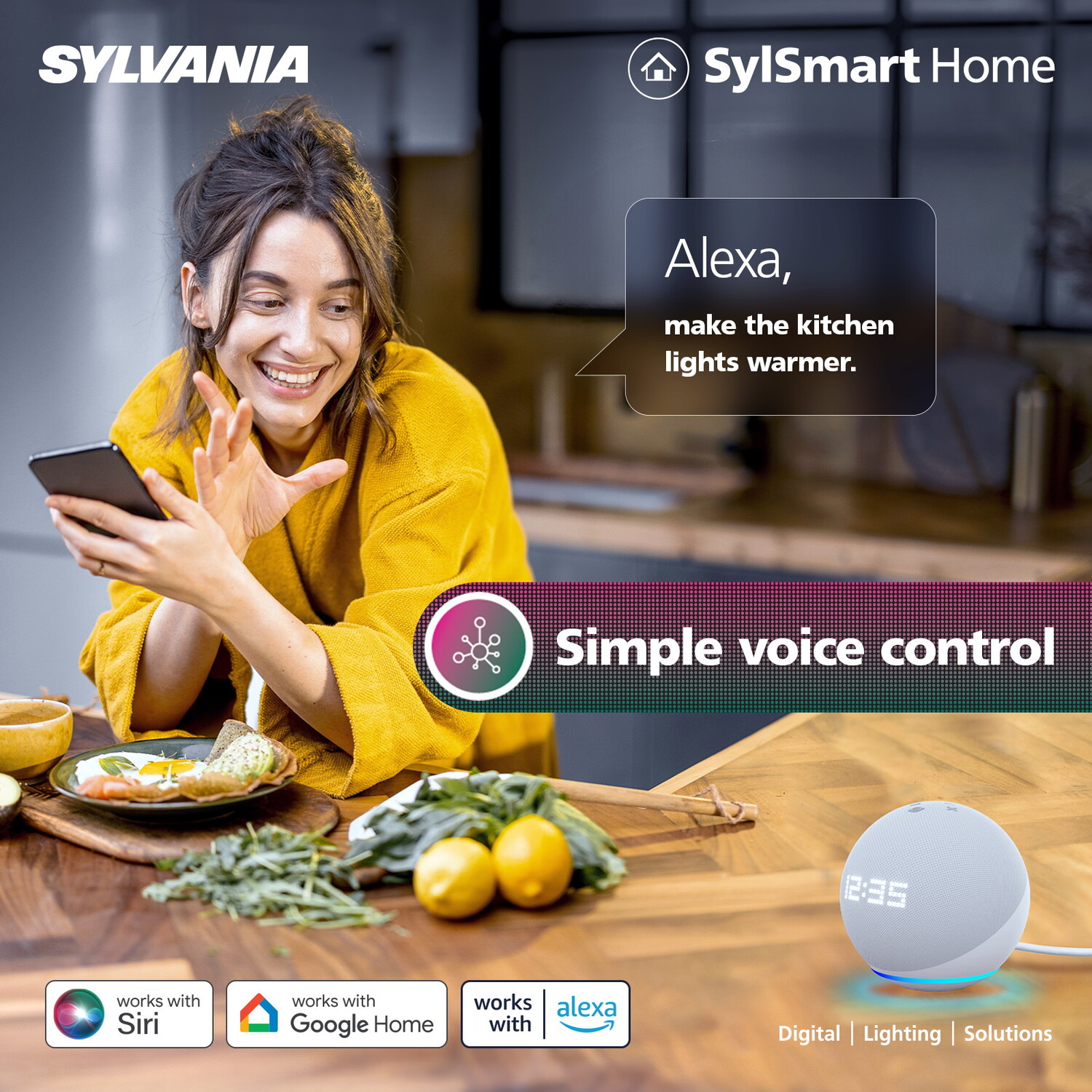 Sylvania Yourhome Smart Led Recessed Spotlight 11w 400 Lumens Black 0090095 - Black
