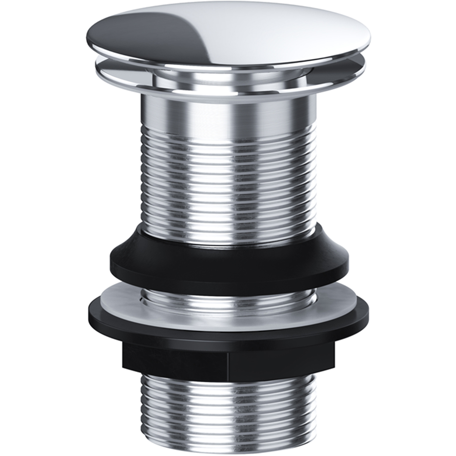 Spares2go Clicker Basin Waste - Silver